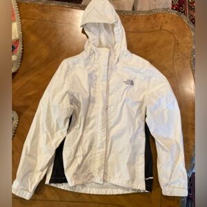 White North Face HyVent Rain Coat Size M